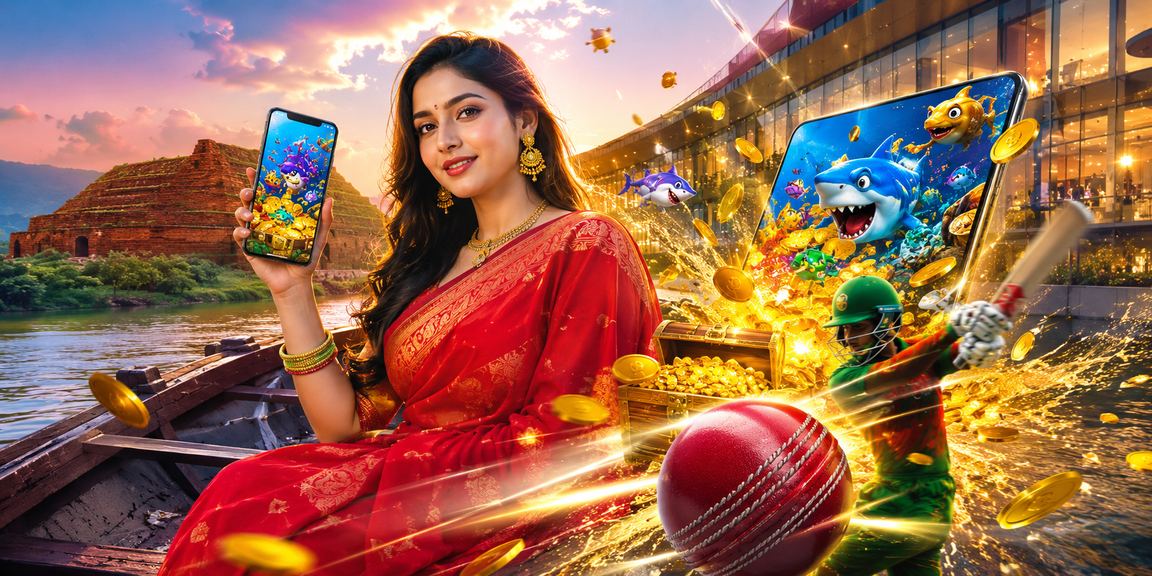 বগুড়ায় শাড়ি পরিহিত নারীর ক্রিকেট বেটিং অভিজ্ঞতার দৃশ্য