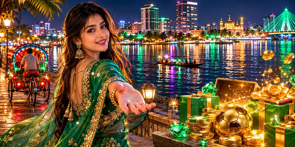 ঢাকায় রিকশার পাশে ক্যাসিনো বিনোদন অভিজ্ঞতার দৃশ্য